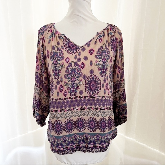 Floral Boho print blouse Verse Size M - Picture 1 of 8